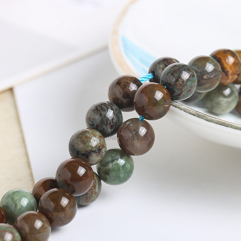 Cuentas sueltas de piedra de piel de serpiente, accesorios de joyería para hacer tú mismo 