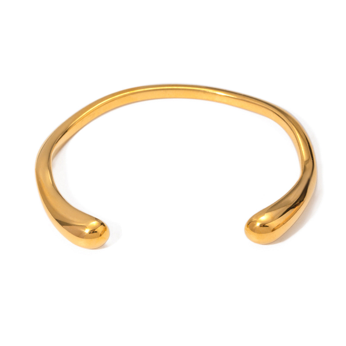 18k gold stainless steel open bracelet