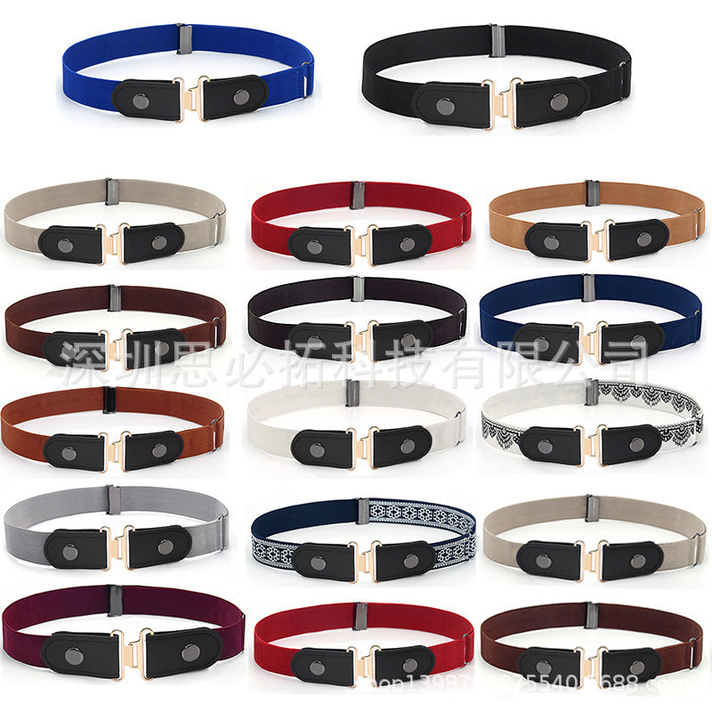 Braided leather button belt