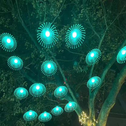 Colorful gradient LED fiber optic jellyfish light