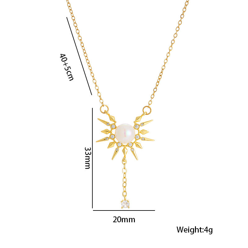 Vintage Pearl Drop Pendant Necklace, Elegant and Simple
