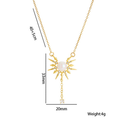 Vintage Pearl Drop Pendant Necklace, Elegant and Simple