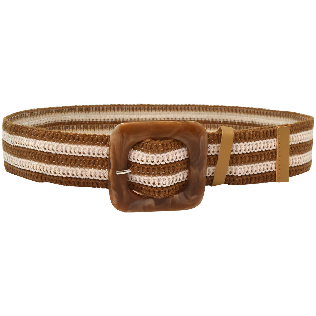 Grass braided women's belt elastic