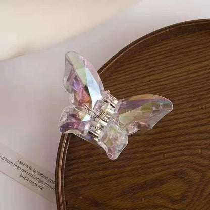 Grab clip butterfly ice crystal transparent