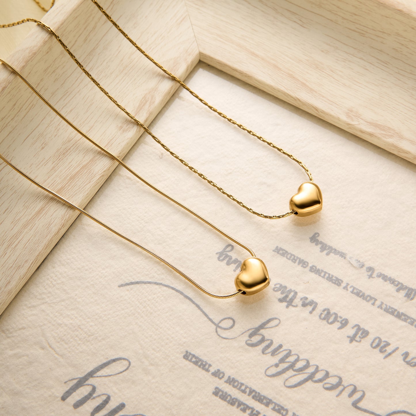 Titanium Steel Love Collarbone Necklace