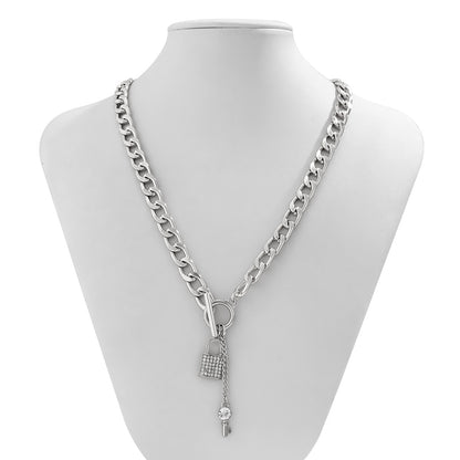Versatile rhinestone chain necklace