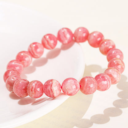 Pulsera de piedra roja simple de un solo círculo 
