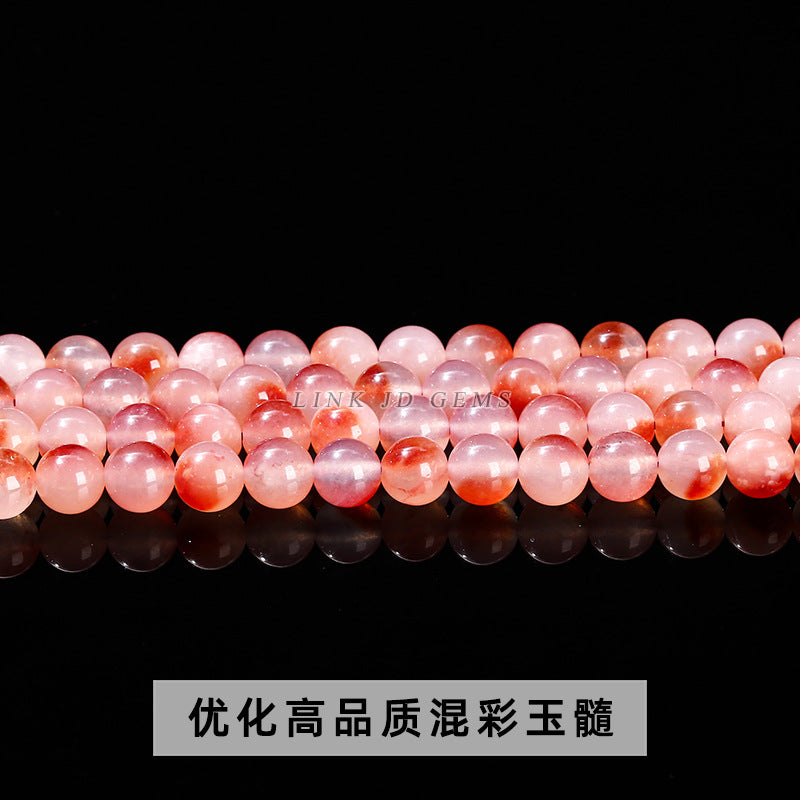 Colored jade round beads