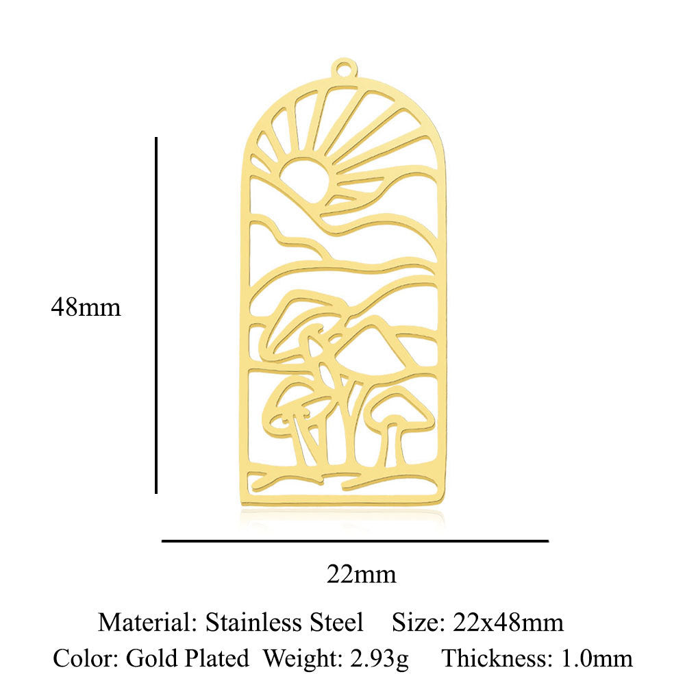 5 pcs/titanium steel pendant with wings angel sun