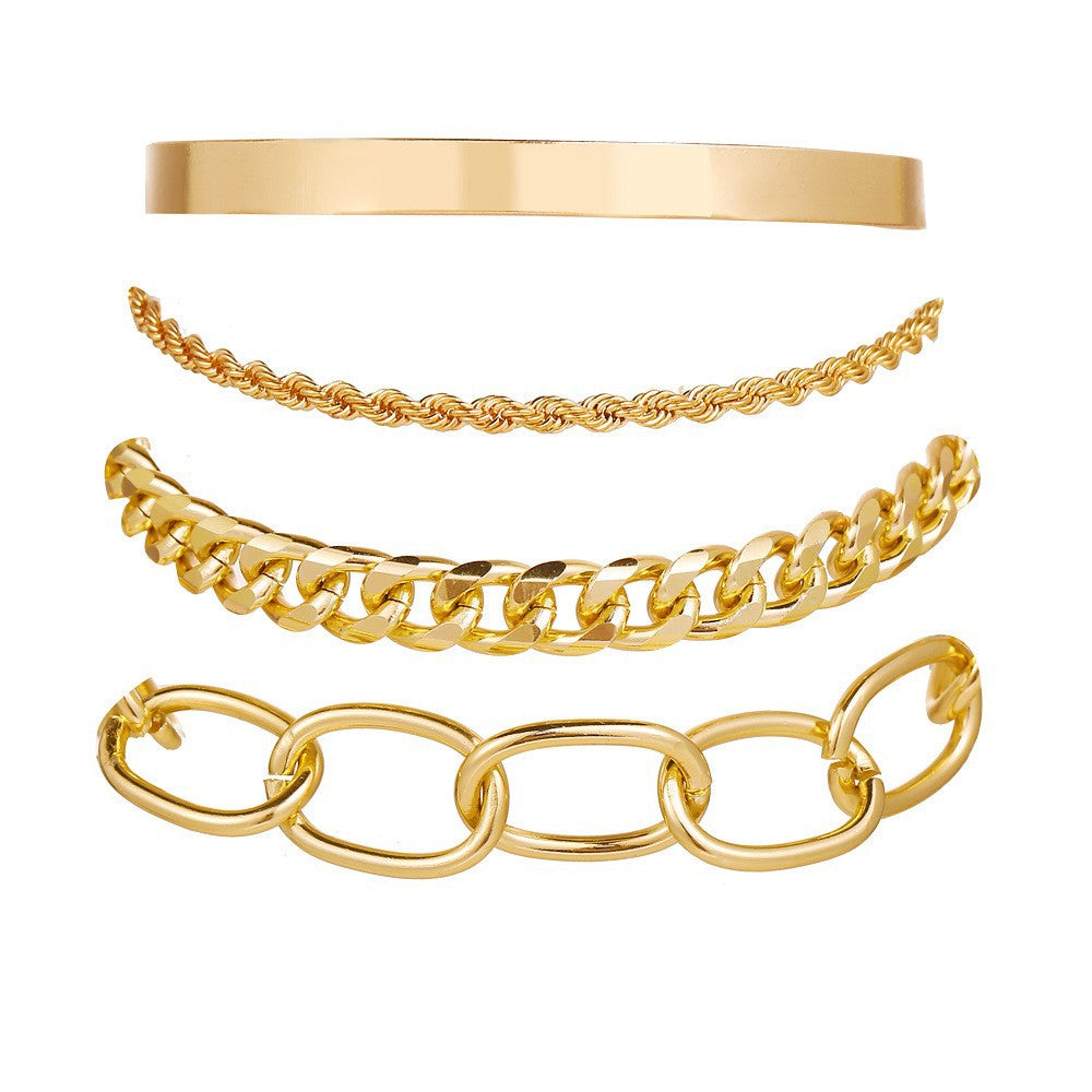 Multi-Layer Metal Bracelet Set