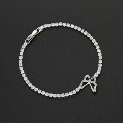 High-grade silver zircon bracelet