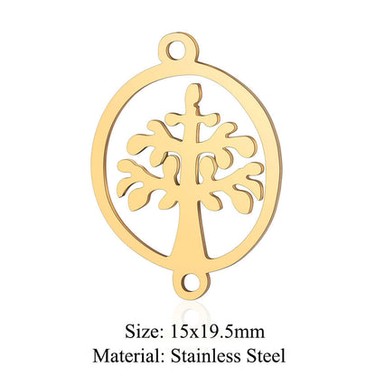 5 pcs/bag Feather wings Titanium steel pendant