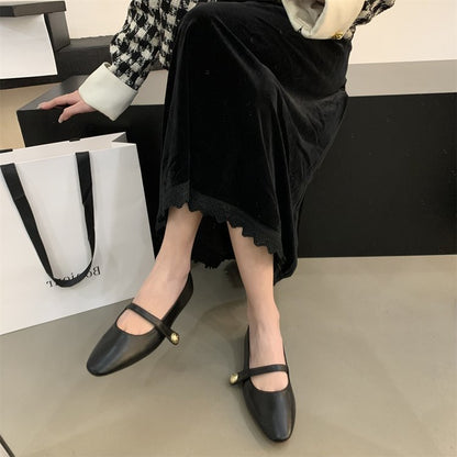 Comfortable square head shallow mouth flats