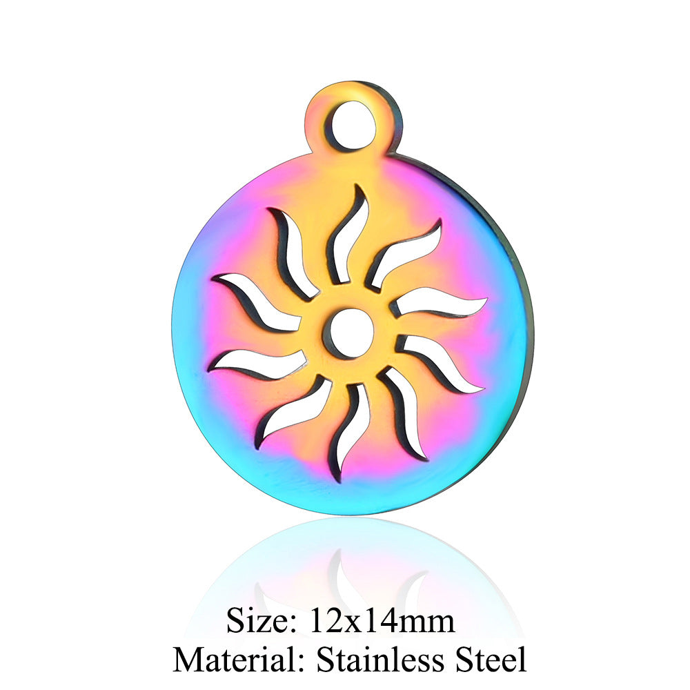 5 pcs/titanium steel jewelry angel sun yin pendant