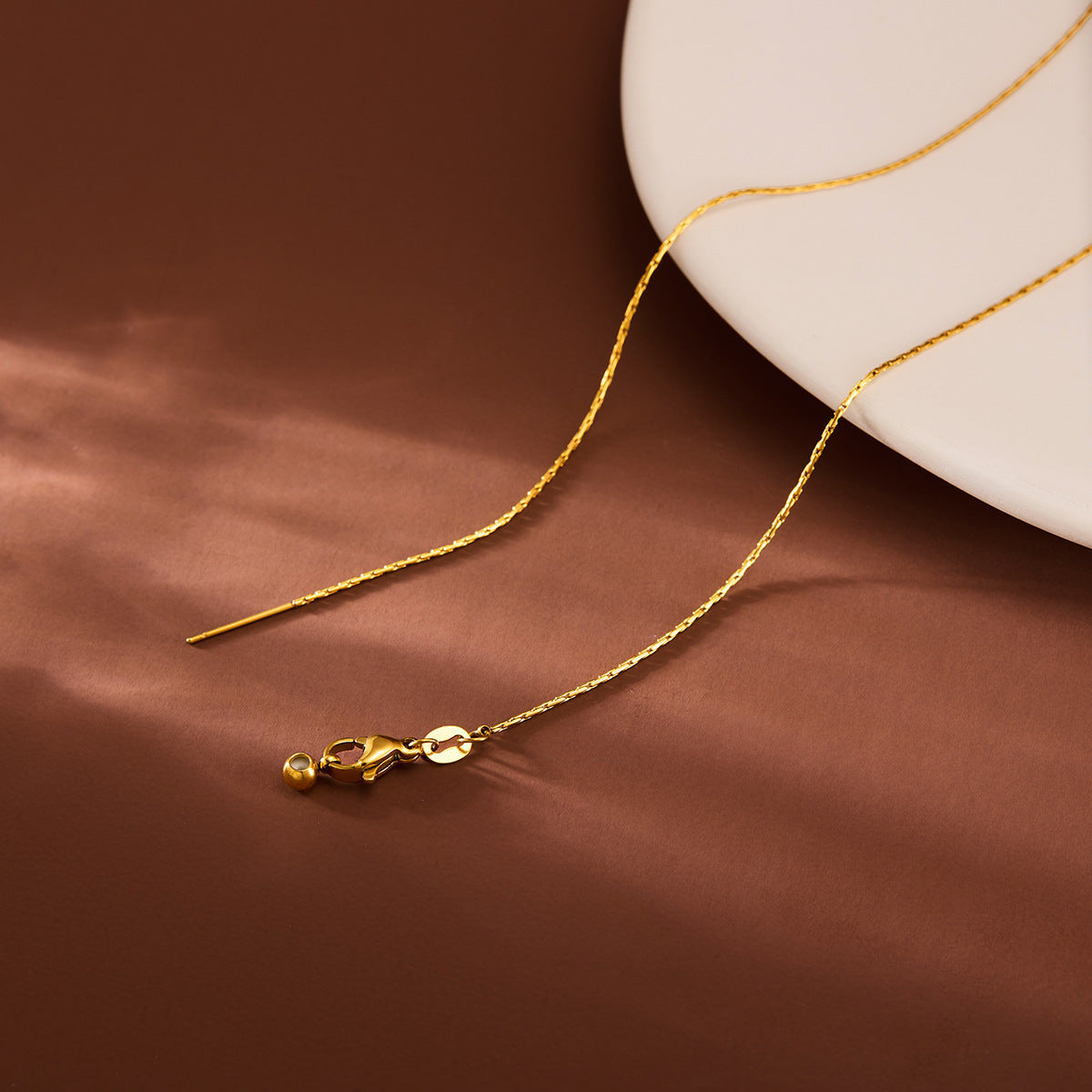 45cm Adjustable Titanium Steel Clavicle Chain — Stainless DIY Pendant Necklace