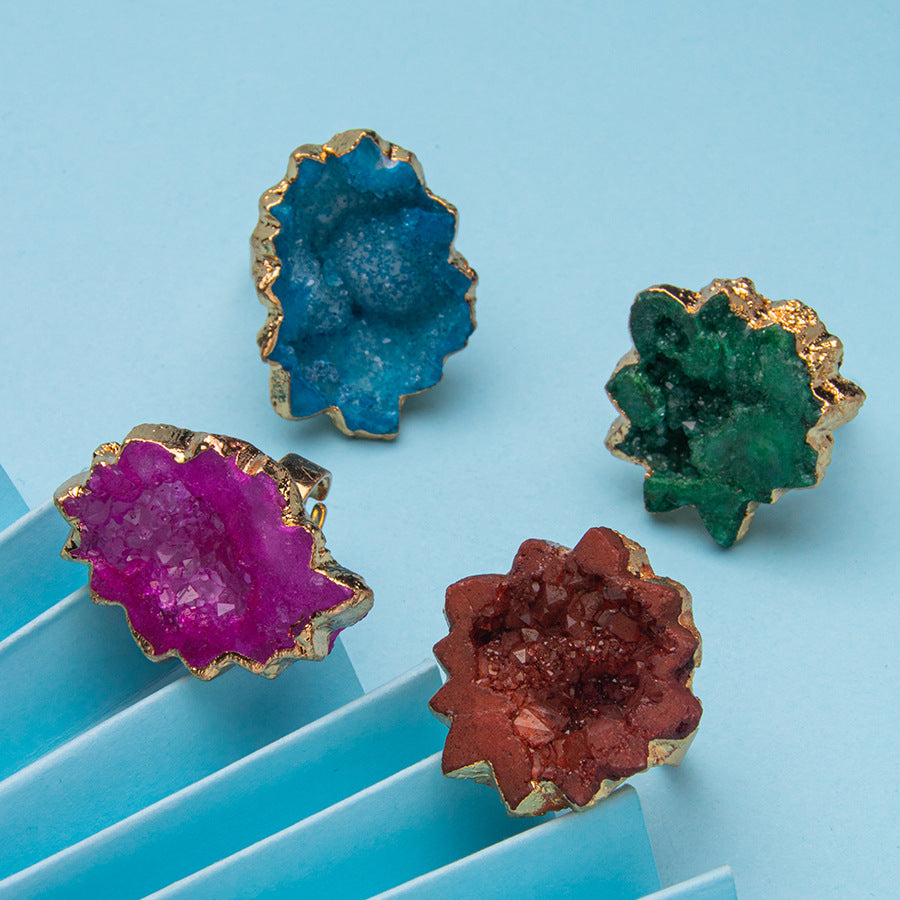 Crystal Cave Sunflower Slice Ring