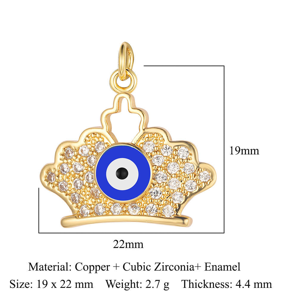 3 pcs/pack butterfly copper zircon angel pendant.