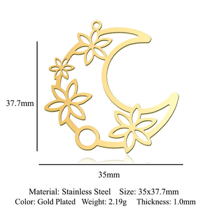 5 pcs/titanium steel pendant with wings angel sun