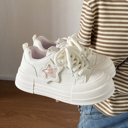 Summer breathable all-match casual women's soft-soled white shoes