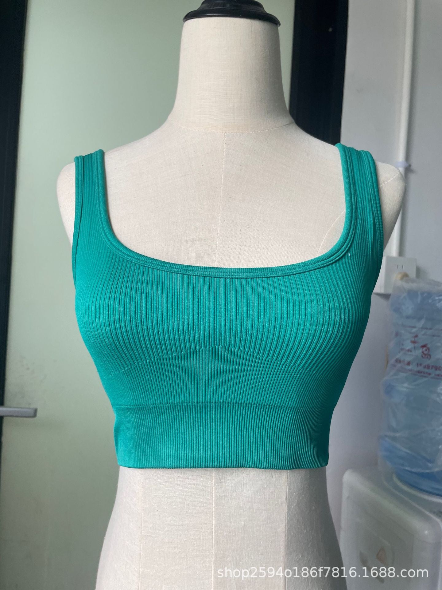 Traje de yoga sin costuras Ropa interior deportiva en forma de U 