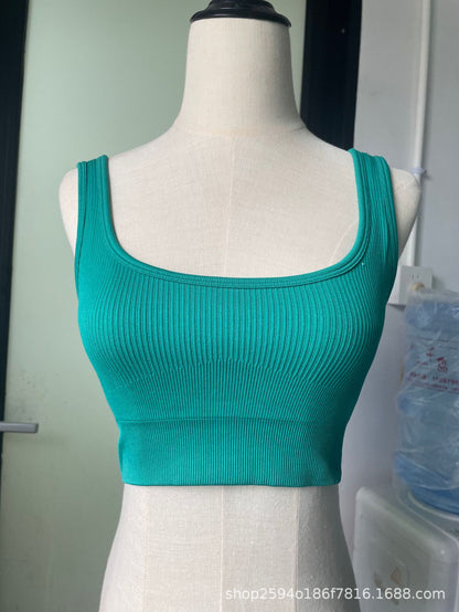 Traje de yoga sin costuras Ropa interior deportiva en forma de U 
