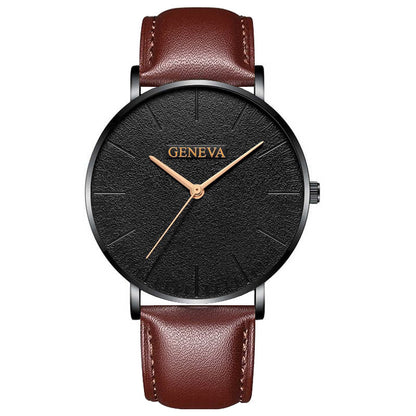 Belt quartz watch male