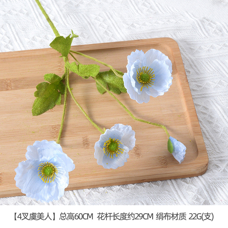 Artificial flowers blue series flowers plastic flowers wholesale