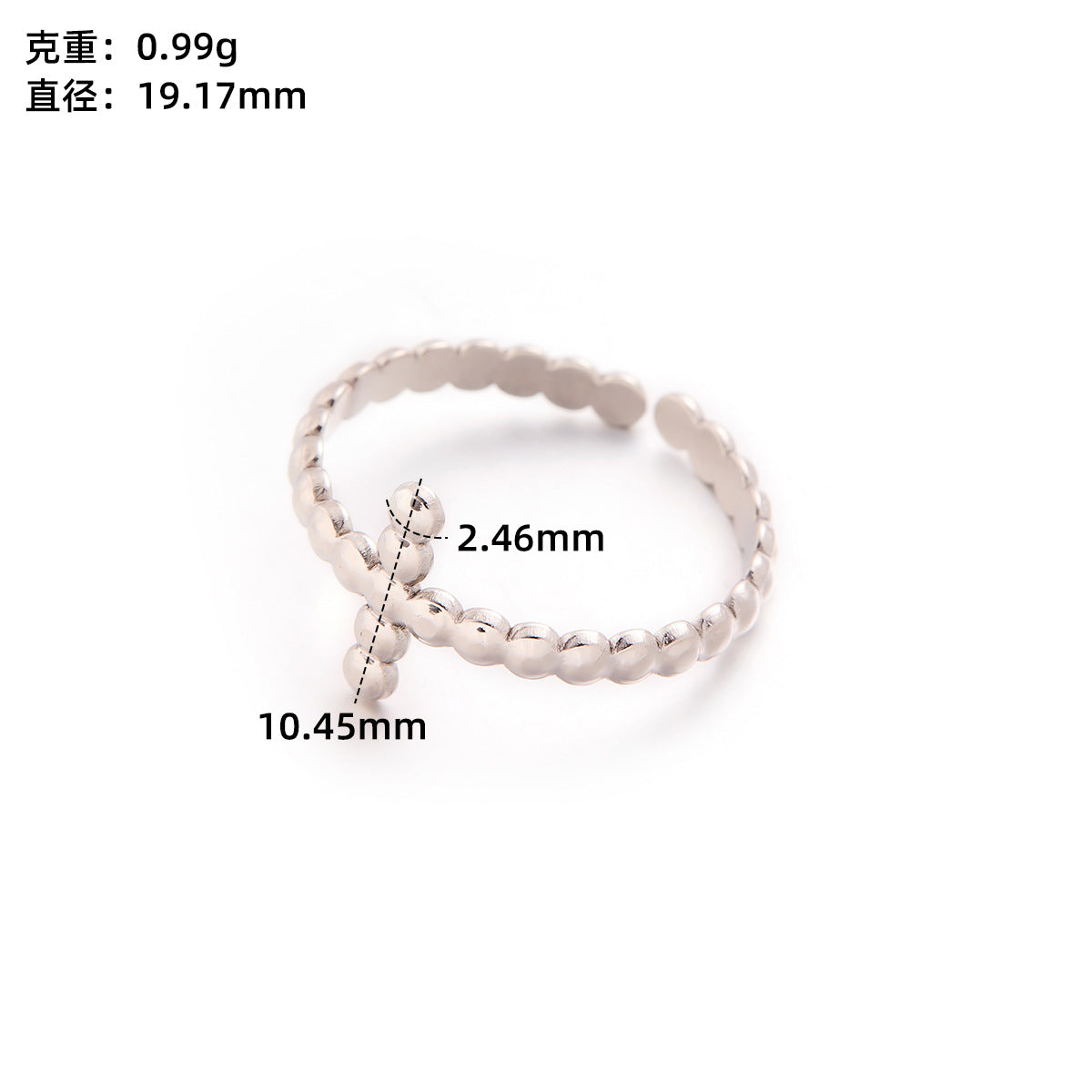 Retro Wide-Pleated Heart Titanium Steel Ring — 18K Gold Plated