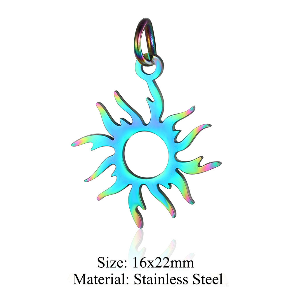 5 pcs/titanium steel jewelry angel sun yin pendant