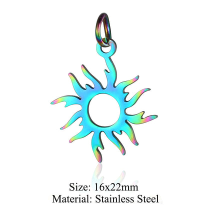 5 pcs/titanium steel jewelry angel sun yin pendant