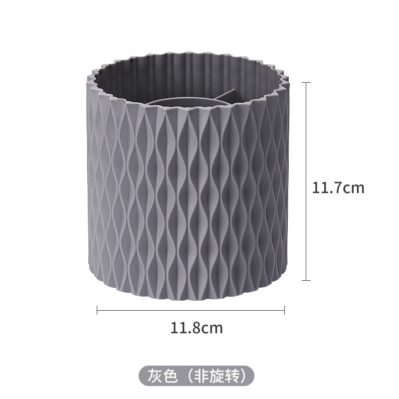 360-Degree Rotating Large Capacity Makeup Brush Holder Dustproof