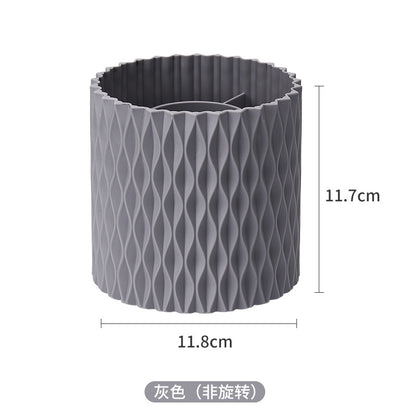 360-Degree Rotating Large Capacity Makeup Brush Holder Dustproof