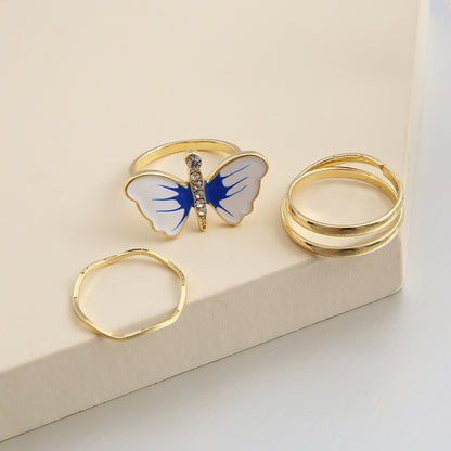 Butterfly Ring Jewelry Metal Alloy