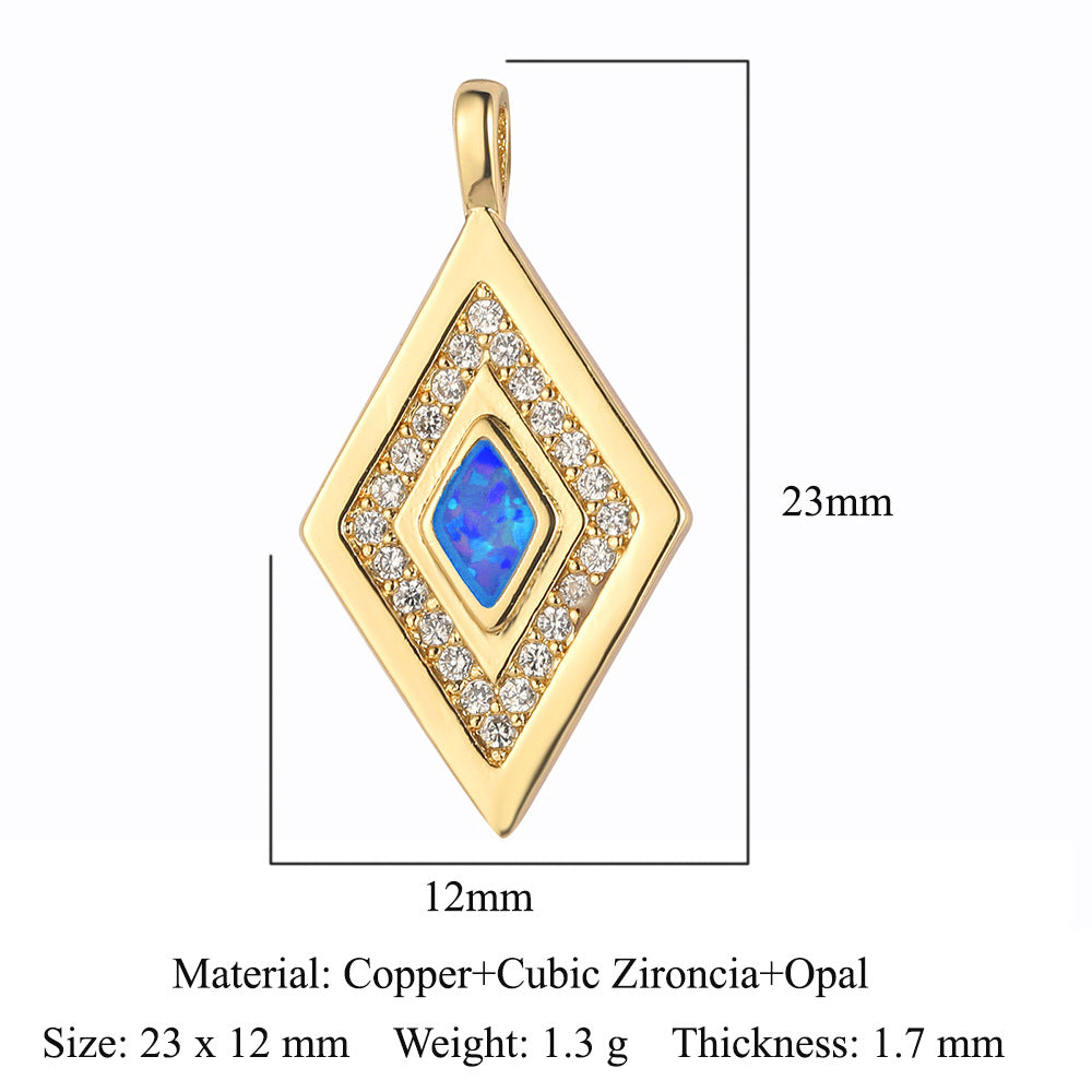 Flower Virgin Star Eye Copper Zircon Pendant