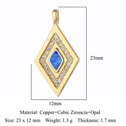 Flower Virgin Star Eye Copper Zircon Pendant