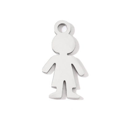 20 pcs/pack of boys and girls digital titanium steel pendants