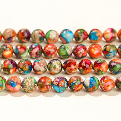 Optimized colorful emperor stone loose beads