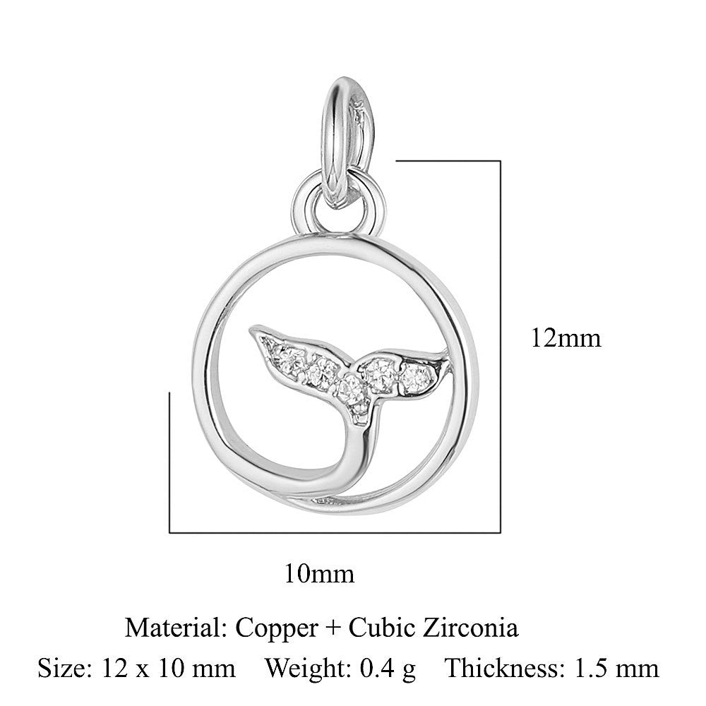 Cobra small fish copper zircon pendant.