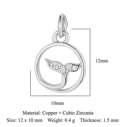 Cobra small fish copper zircon pendant.