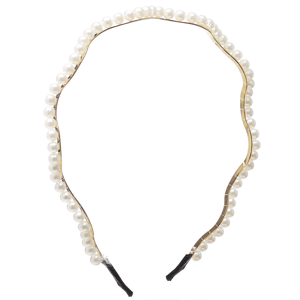 Wave Pearl Headband for Women