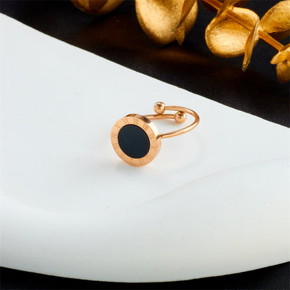 Open ring titanium steel rome