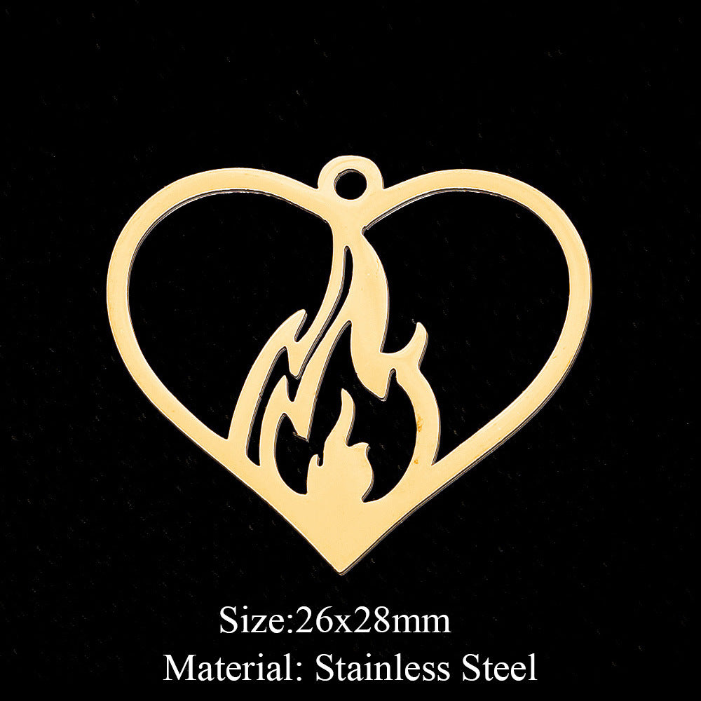 5 pcs/bag Fan-shaped flower geometric pendant