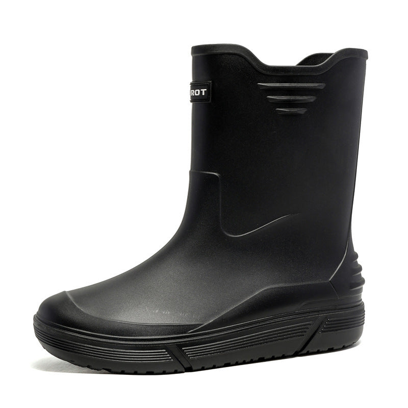 Thick-soled wear-resistant rain boots for men