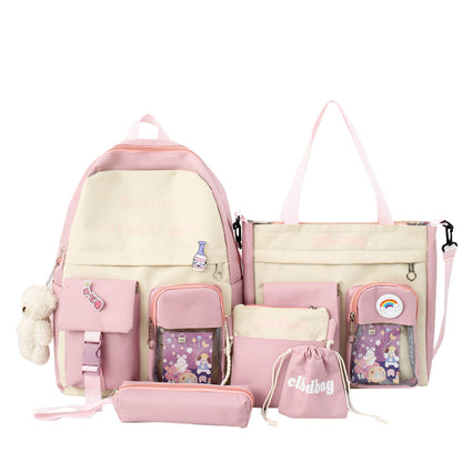 5-piece school bag backpack with good value