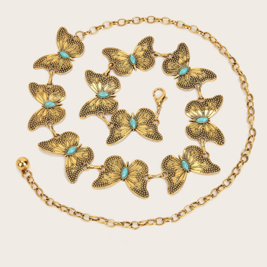Retro waist chain female niche