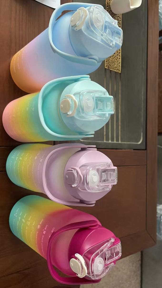 Gradient Color Three-Piece Plastic Bottle Set