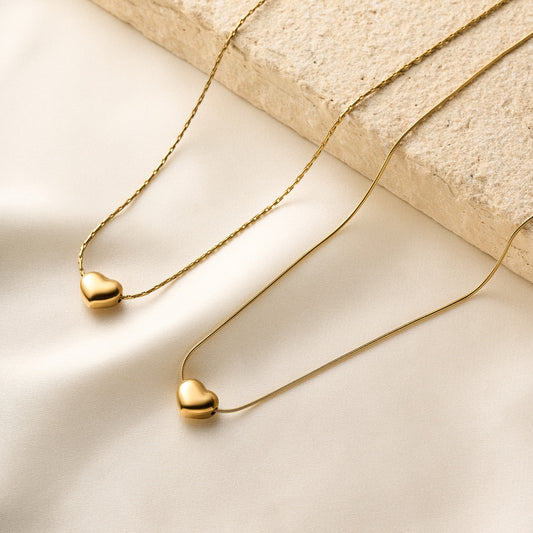 Titanium Steel Love Collarbone Necklace