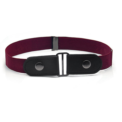 Faux Leather Slim Elastic Belt
