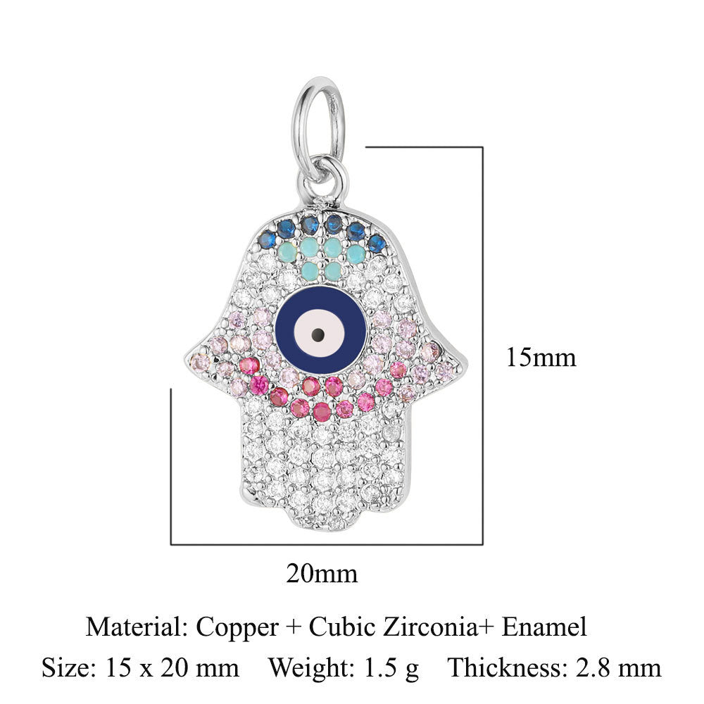 Bee Butterfly Dragonfly Copper Zircon Pendant Devil's Eye