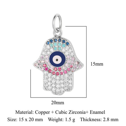 Bee Butterfly Dragonfly Copper Zircon Pendant Devil's Eye